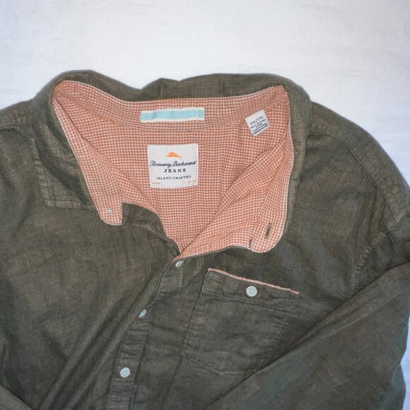 Tommy Bahama Jeans Island Crafted Button Down Shirt Mens Sz 2XL - Picture 9 of 11
